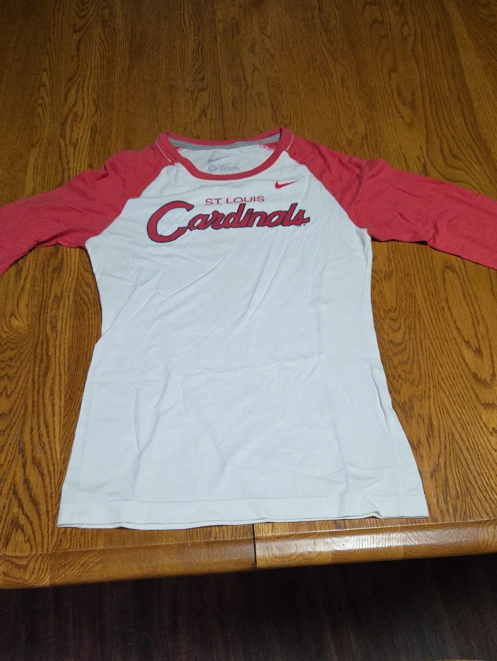 Nike White & Red St. Louis Cardinals Raglan Shirt